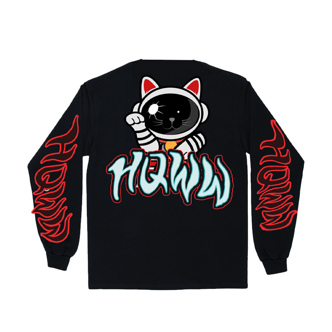 HQWW SPACE CAT LONG SLEEVED SHIRT